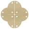 Dritz® Home Small Brass Smooth Quatrefoil Corners, 3 Pack